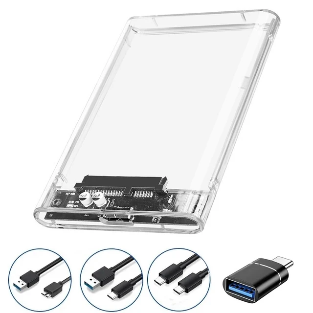 Obudowa dysku twardego USB 3.0/Typ C do SATA III Obudowa dysku twardego 2,5 cala Obudowa zewnętrznego dysku twardego SSD Obudowa zewnętrznego dysku twardego