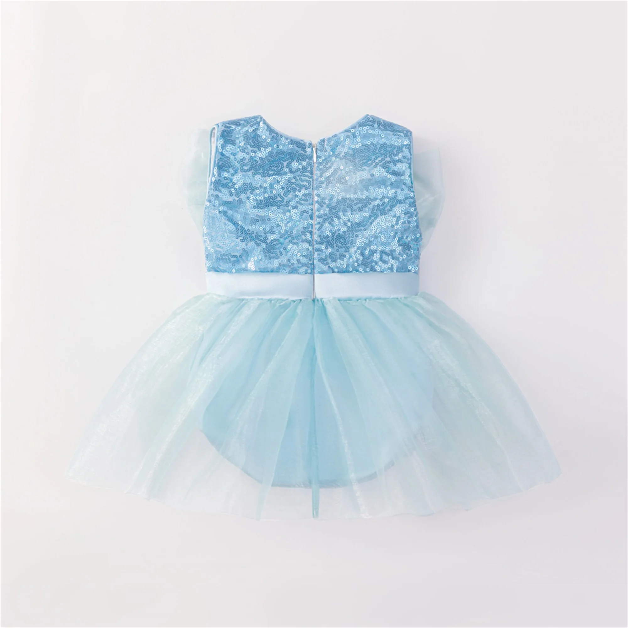 Cinderella Snow Princess Baby Girls Crawling Dress Elegant Blue 1st Birthday Party Dresses Jumpsuit Christmas Halloween Costume