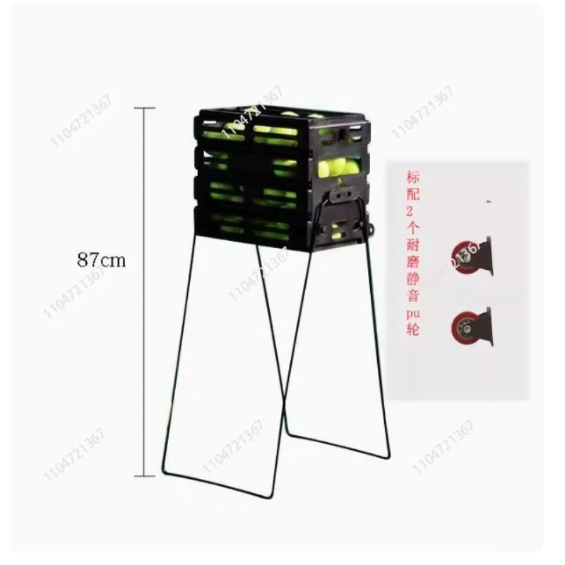 

Multifunctional Tennis Basket/Ball Picker/Ball Picking Basket with Wheels Tennis Ball Hooper Enhanced Nylon Drop-Resistant