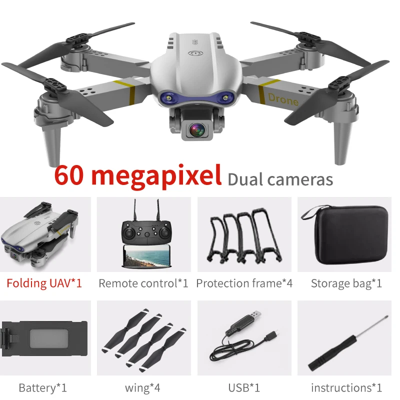 E99 Pro Drone Quadcopter Remote Control Handle Four Axis Aircraft HD 6K Photography UAV Altitude Fixation Helicopter Toys Gifts