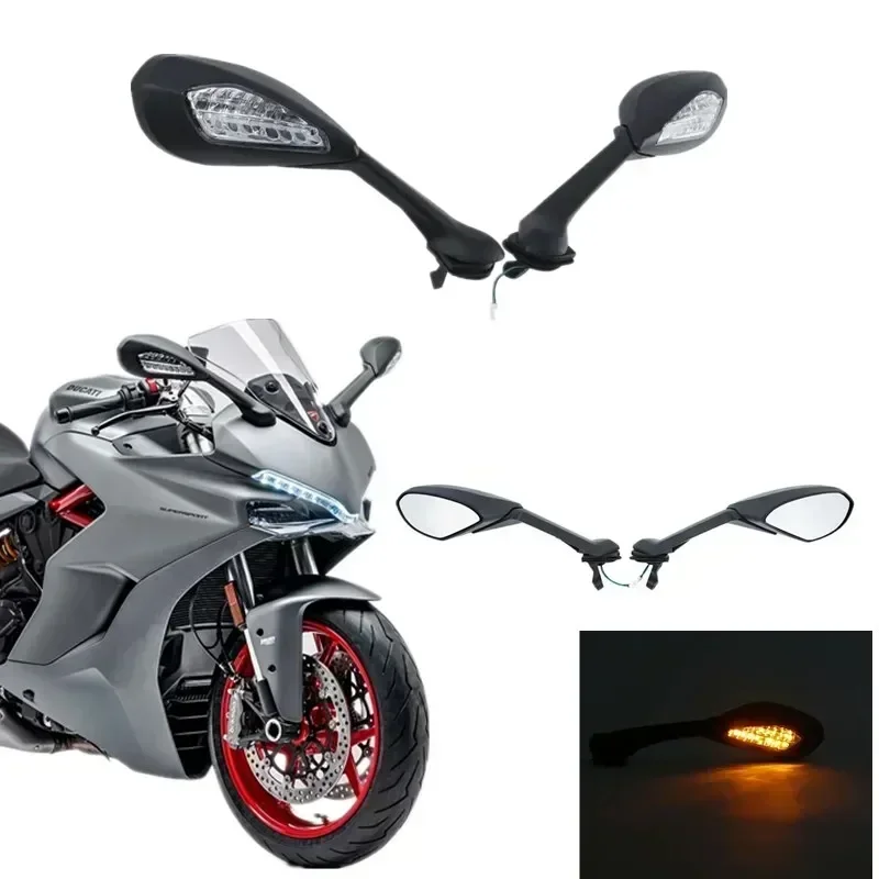 

For Ducati SuperSport S 939 2018 936 2017-2020 Motorcycle Accessories Rearview Mirror LED Turn Signal Light Motor