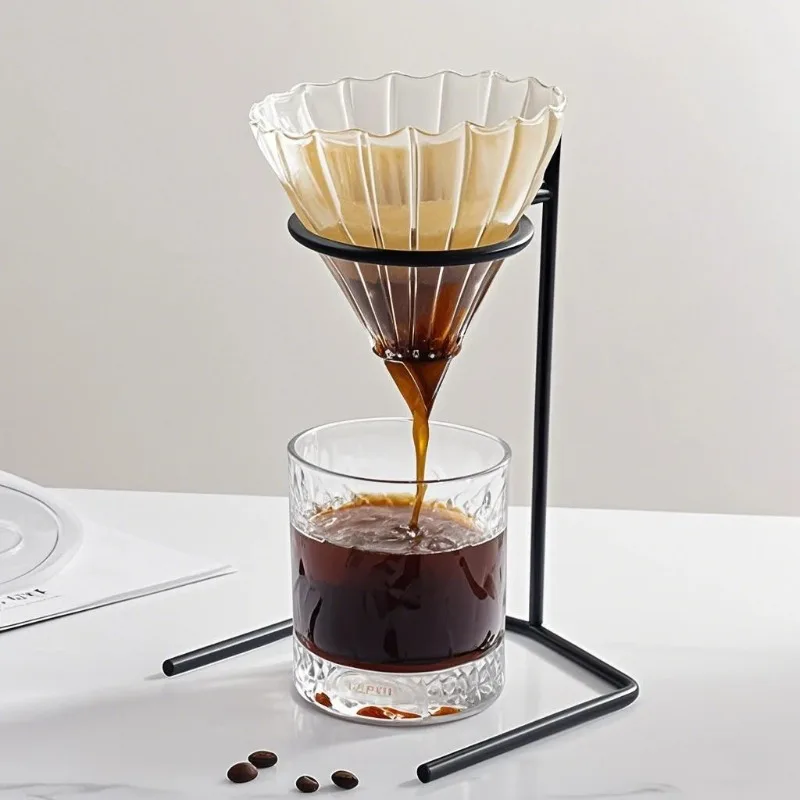 

Home creative handmade coffee filter cup holder, beautiful display, living room tea brewing stable drip filter holder