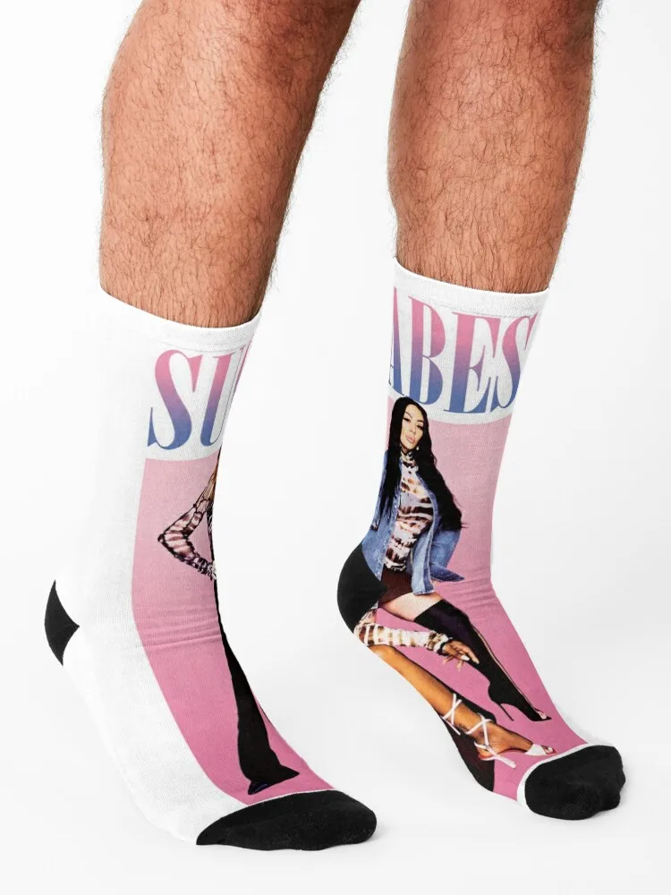 جوارب SUGABES BAND الكلاسيكية جوارب رياضية للعام الجديد هدايا مضحكة جوارب رجالية فضفاضة ماركة فاخرة للنساء