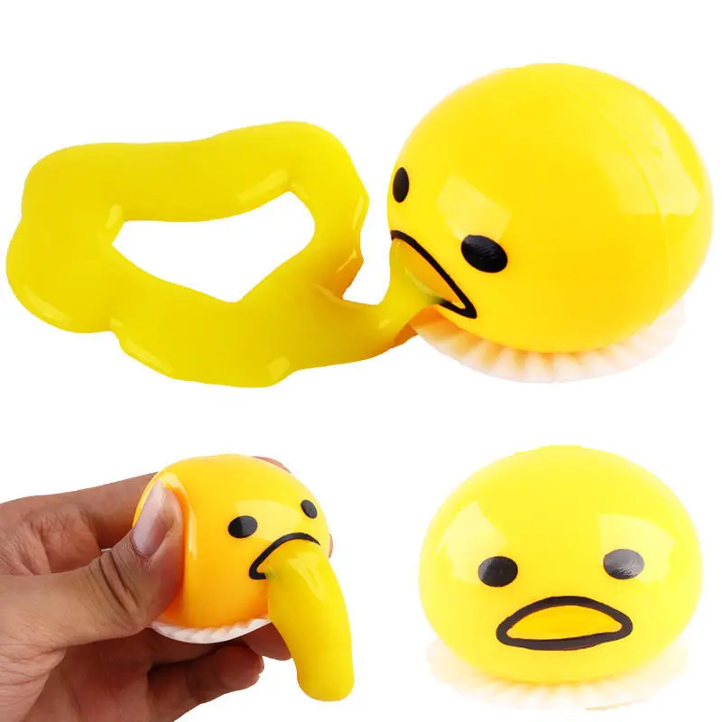 2/5PCs Egg Yolk Squeezing Stress Relieving Ball Yellow Goop Stress Relieving Toy Fun Squeezing Difficult Anti Stress Nausea Egg