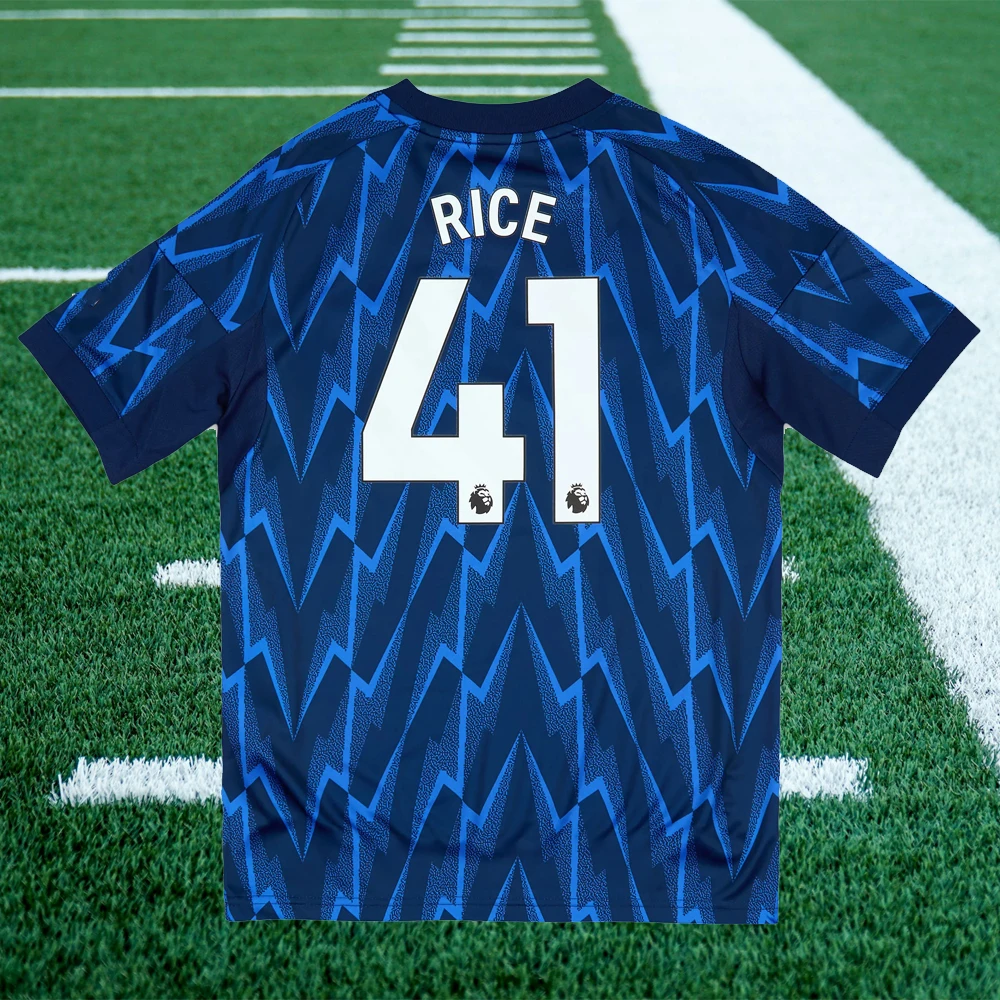 

2025 Mens Rashee Rice Away Football Shirt Number 41 Youth Kids Sportwear Training Soccer Uniform Breathable Unisex Jersey Tee