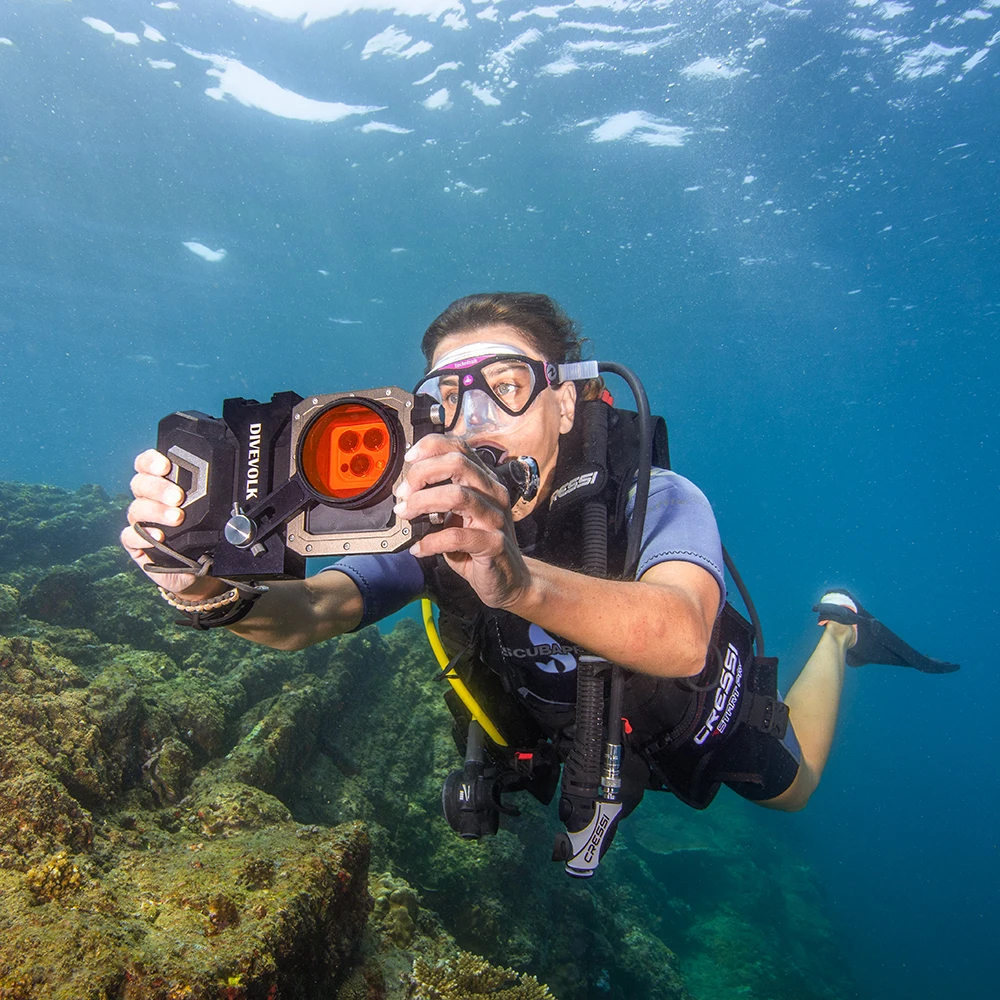 DIVEVOLK SeaTouch 4 MAX Plus Expansion Clamp and Diving Filter Kit  for IPhone and Android Smartphone