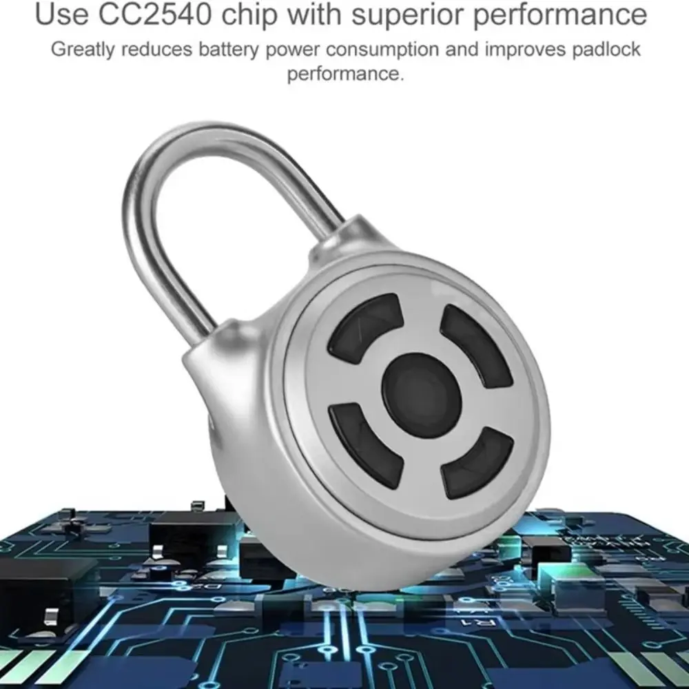38mm サイズ Bluetooth パッドロック 充電式バッテリー パスワード保護 スマートパスワードロック ロック解除記録 APP 制御