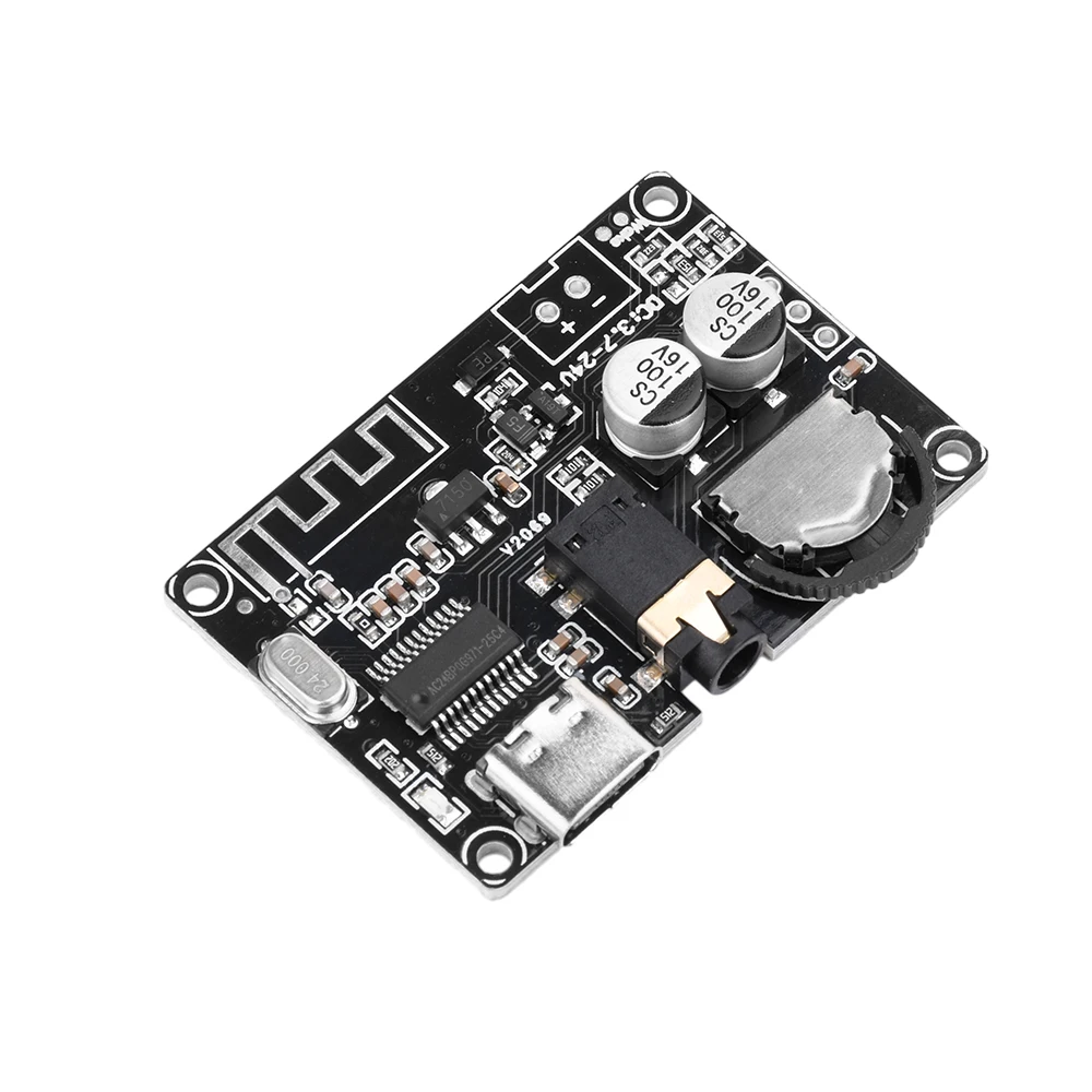 XY-WRBT DC3.7-24V BT 5.0 2 Channel Stereo Audio Decoding Board Type-C USB 2CH Decoding Board