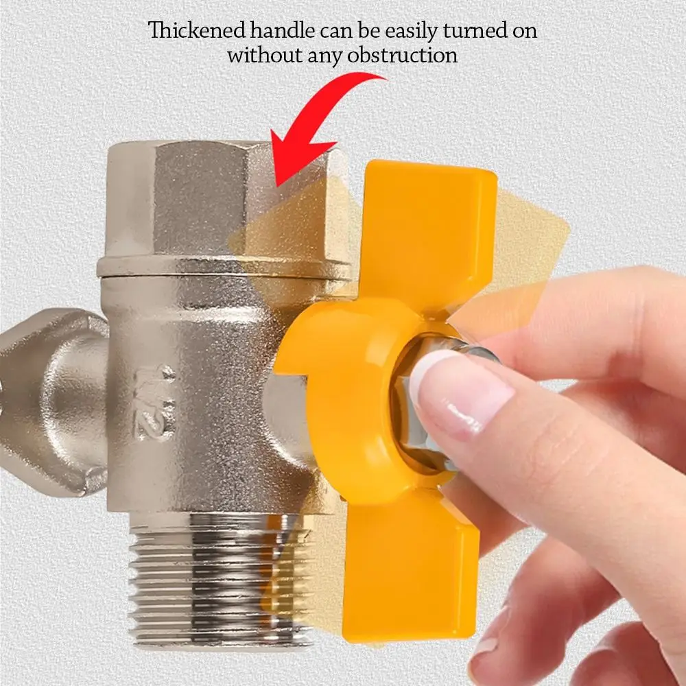 

Новый латунный переключающий клапан для смесителя, утолщенный переходник запорного клапана с защитой от протечек, 1/2 дюйма, переключающий клапан для шланга, смеситель для душа