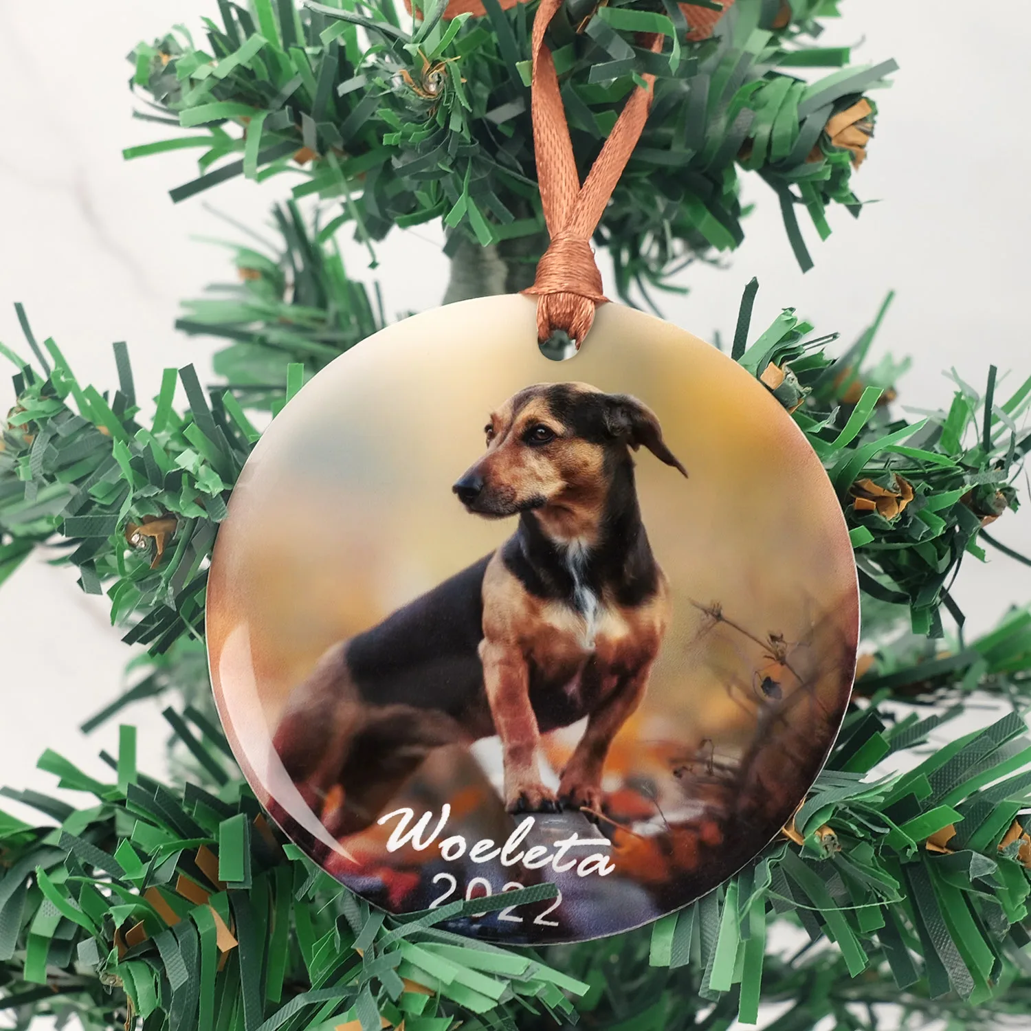 

Personalized Christmas Ornament Keepsake Custom Photo Ornament Pet Memorial Gift for Family Christmas Tree Decoration Xmas Gift