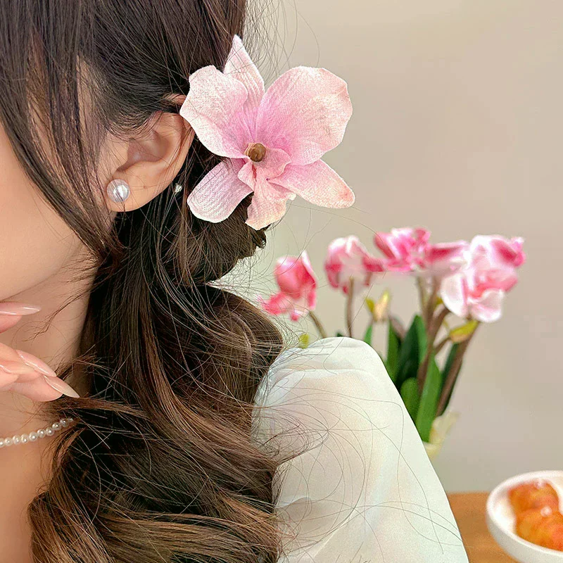 

Simulated Orchid Hairpins Flower Hair Clip For Women Seaside Hairpin Side Clip Fashion Hair Accessories
