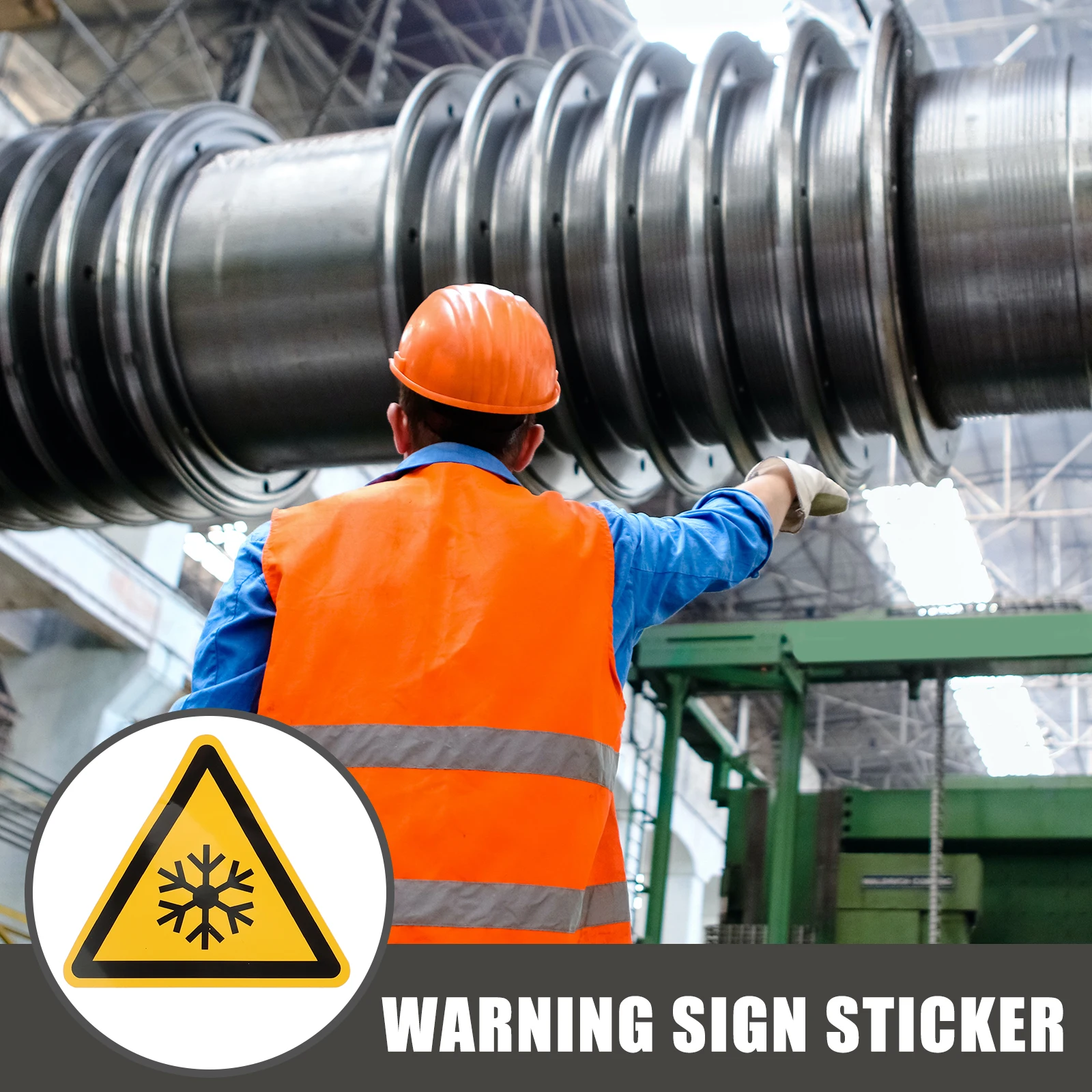 3pcs Low Temperature Warning Stickers Safety Labels For Equipment Caution Decals Lightweight Easy Carry Device Warning Sign