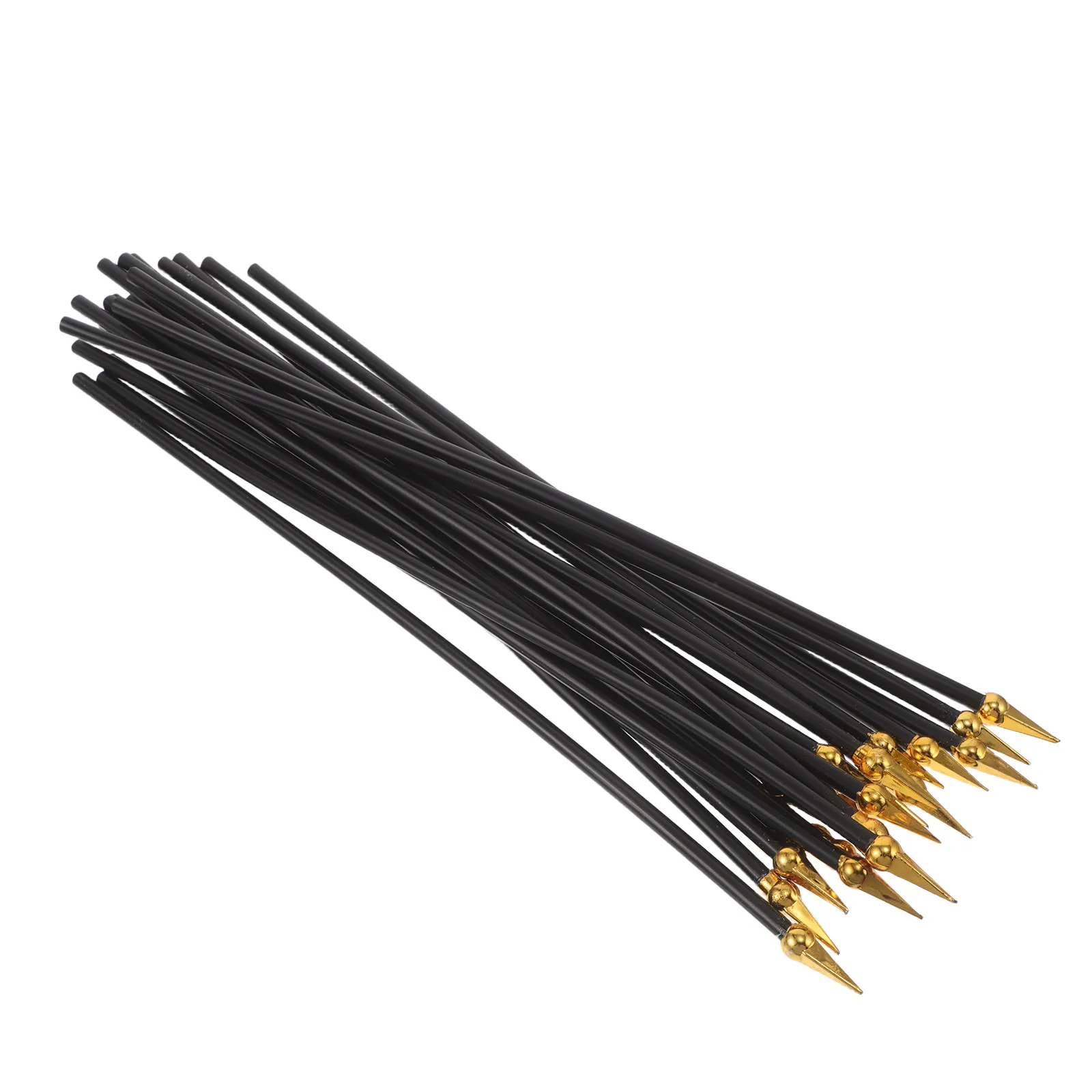 200Pcs Handheld Flag Poles Sturdy Solid Black Crank Portable Festival Outdoor Parade Rally Banner Pole Replacement Flagpole