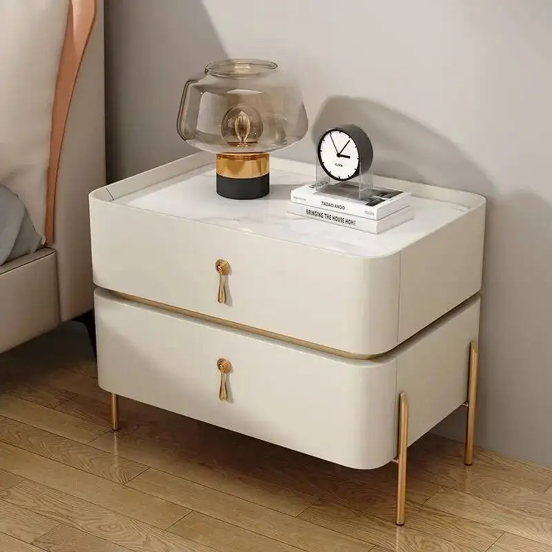 

Drawer Storage Modern Nightstand Table Nordic Designer Trendy Nightstand Aesthetic Luxury Mesitas De Noche Bedroom Furniture