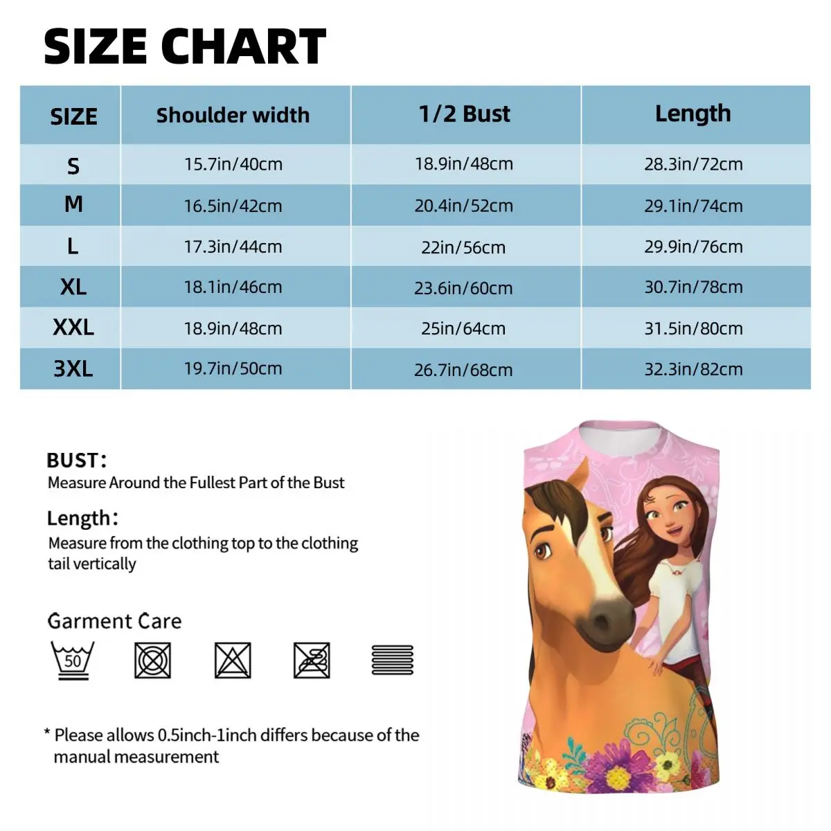 Spirit Riding Free Men Printed Sleeveless T-shirt Casual Hip Hop Street Style Beach Holiday Tank Tops
