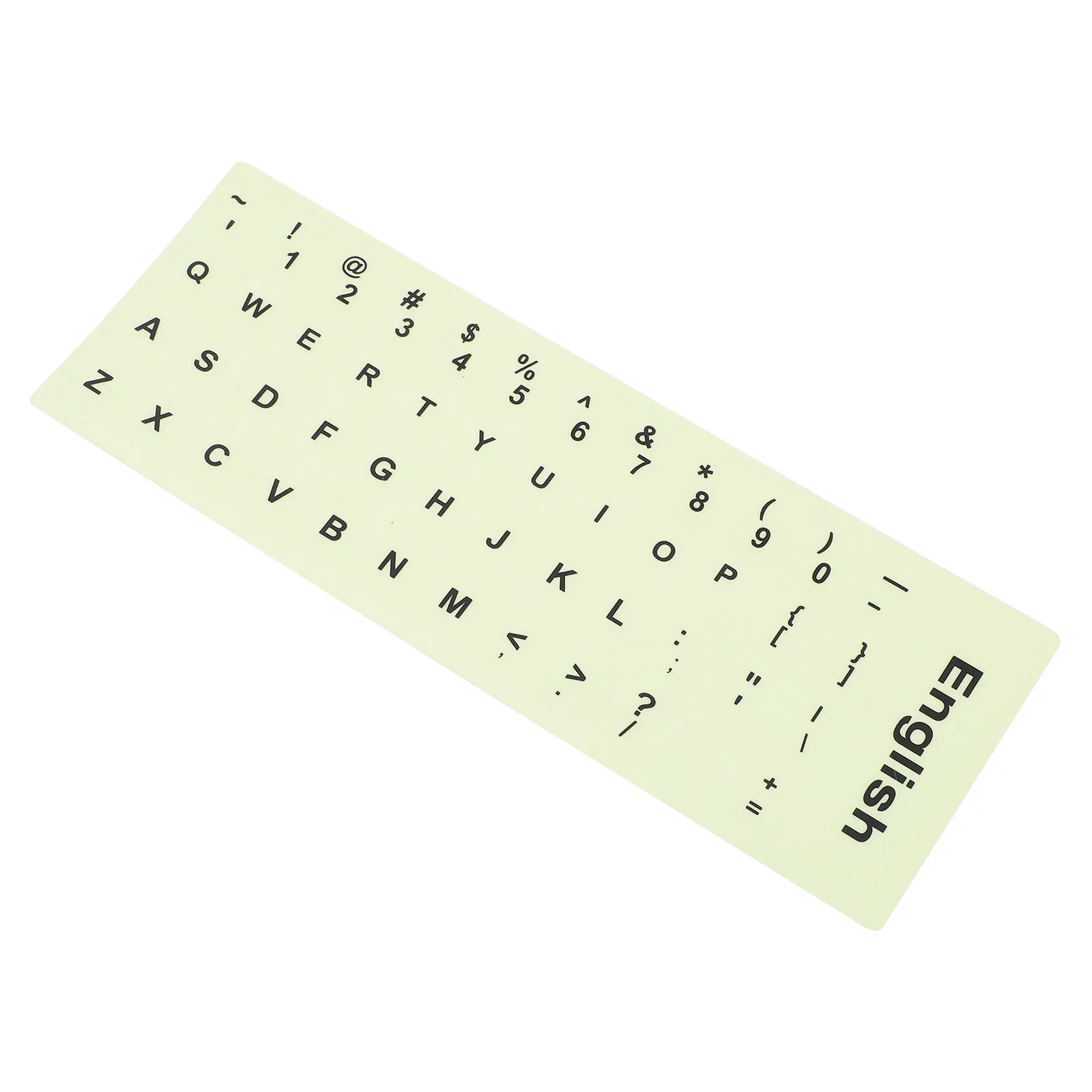 

Glow in The Dark Keyboard Sticker English Letter 13x11cm Wear Resistant PVC Adhesive for Laptop Desktop Computer Keyboard