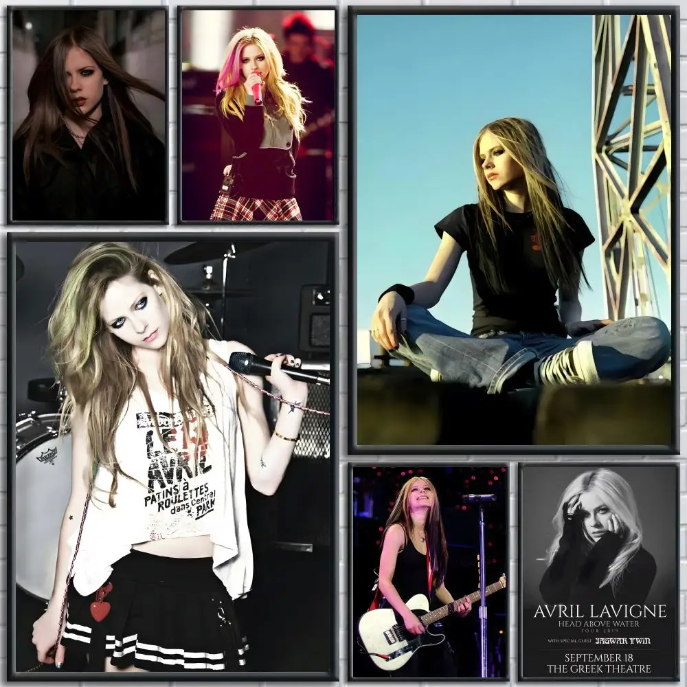Singer A-avril Ramona Lavigne Painting Calligraphy Wall Art Canvas Poster Premium Home Decor Print for Living Room Bedroom