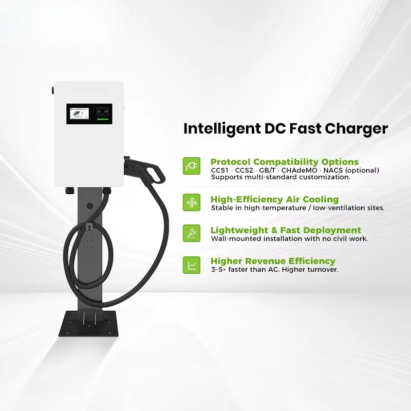 EVSE TUV UL Certificate 40kW EV Wall Charger Station Single Smart DC Fast Charger for Electric Cars