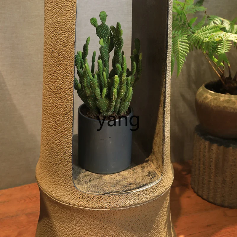 

CX New Chinese Style Wealth-Attracting Water Flow Ornament Zen Display Pillar Indoor Living Room Tea Room Courtyard Decoration