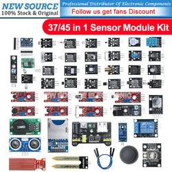 45 in 1 Sensors Modules Starter Kit Better than 37in1 Sensor Kit 37 in 1 Sensor Kit UNO R3 MEGA2560 For Arduino FreeShipping