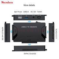 2.5 3.5 Hard Disk Universal Adapter USB3.0 USB 3.0 Data Transfer to SATA IDE Combo External Converter for Optical Drive HDD SSD