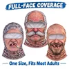 3D Face Balaclava Hat Funny Full Face Covering Hood Balaclava Motorcycle Riding Skiing Face Mask Balaclava Outdoor Warm Hat 2