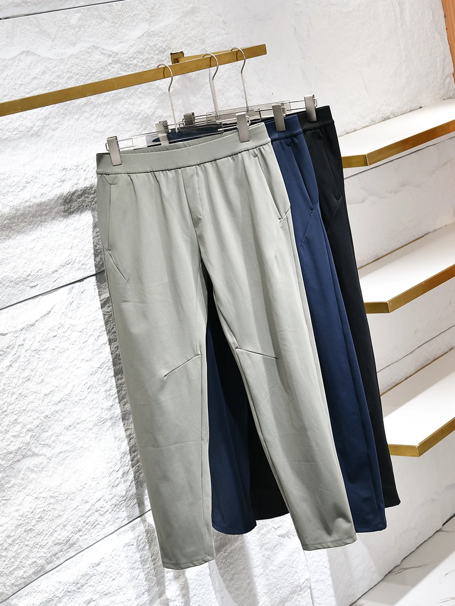 

High Performance Outdoor Men's Fleece Lined Casual Pants Autumn Winter Windproof Breathable 3D Tailoring Slightly Elastic