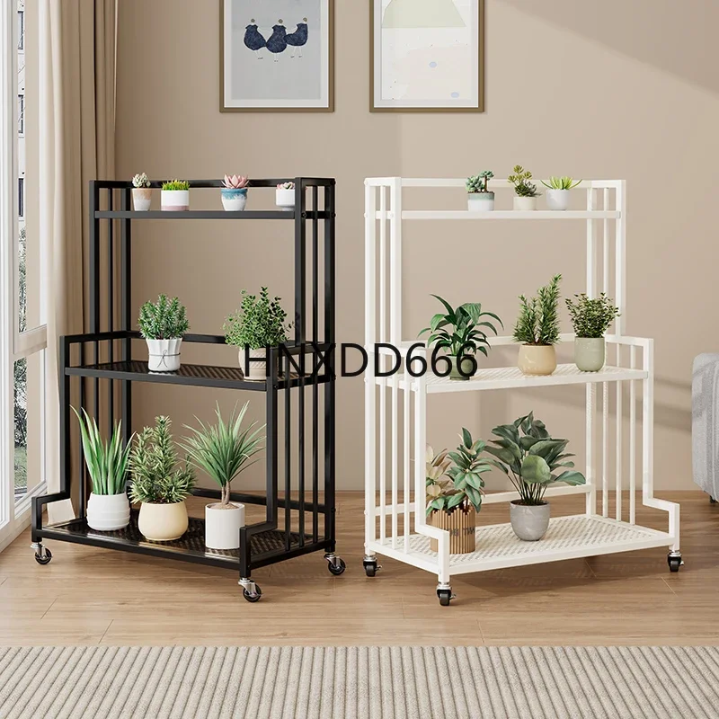 Succulent flower stand Cream wind balcony Multi-layer shelf