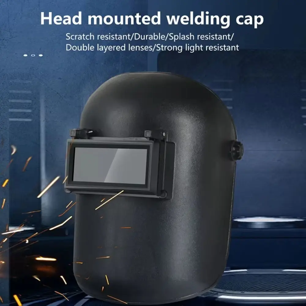 Portable Head-Mounted Electric Welding Mask Flip Cover Lightweight Protective Mask Dust-Proof Welding Mask