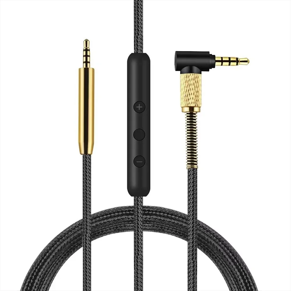 Cable de música de extensión de Cable trenzado de nailon de repuesto OFC para auriculares Bose QC25 QC35 QuietComfort 25 35 700