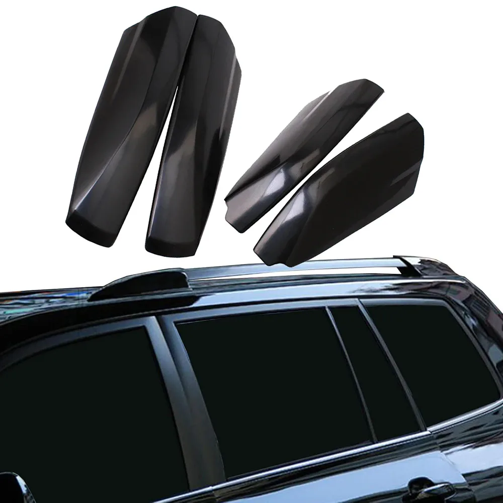حامل سقفي القضبان نهاية غطاء غطاء للحماية شل لتويوتا هايلاندر 2008-2013/القضبان نهاية يغطي شل غطاء أسود استبدال أجزاء #1