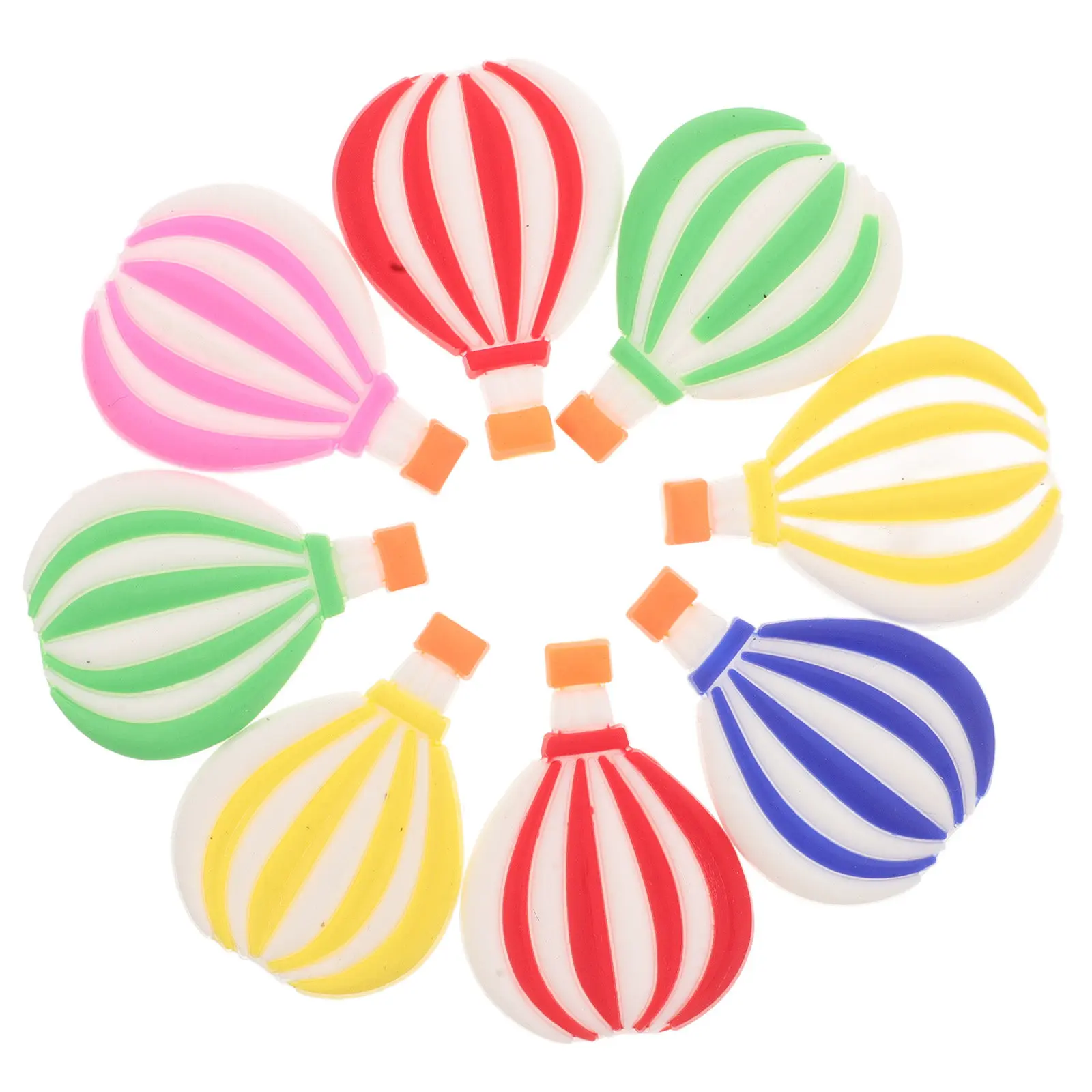 20Pcs Hot Air Balloon Phone Shell DIY Accessories Plastic Ornament Craft Decoration Embellishments Simulation Decors for Craft view 6