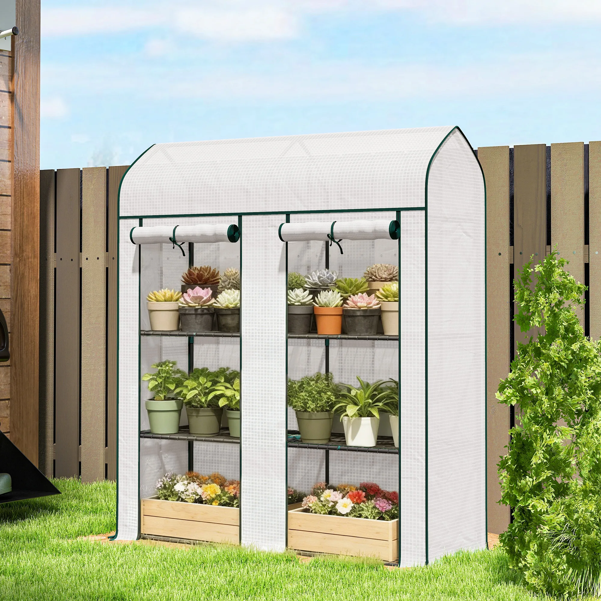 Greenhouse Mini Indoor - 3-stöckiges Mini-Gewächshaus, kleines tragbares Gewächshaus mit