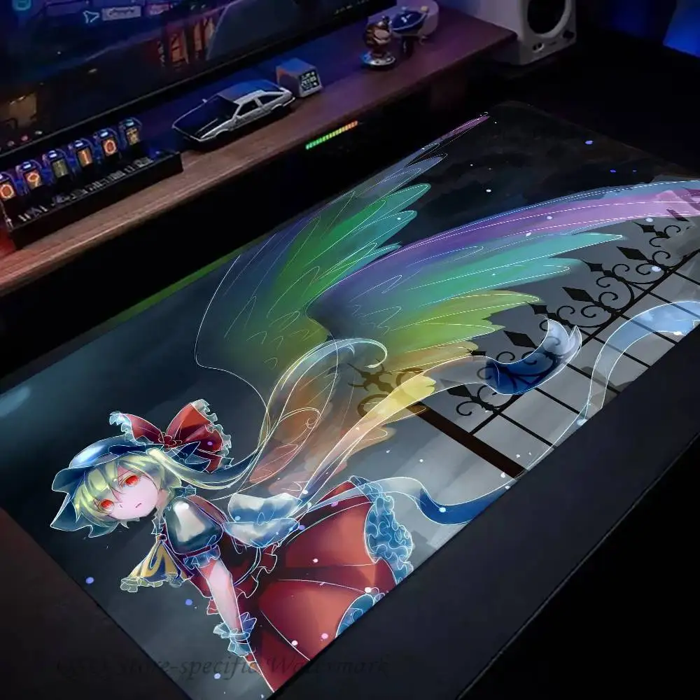 Flandre Scarlet T-TouHou P-Project Mousepad Non-slip Suitable For Office Computers Laptops E-sports Game Desk Mats XXL Keyboard