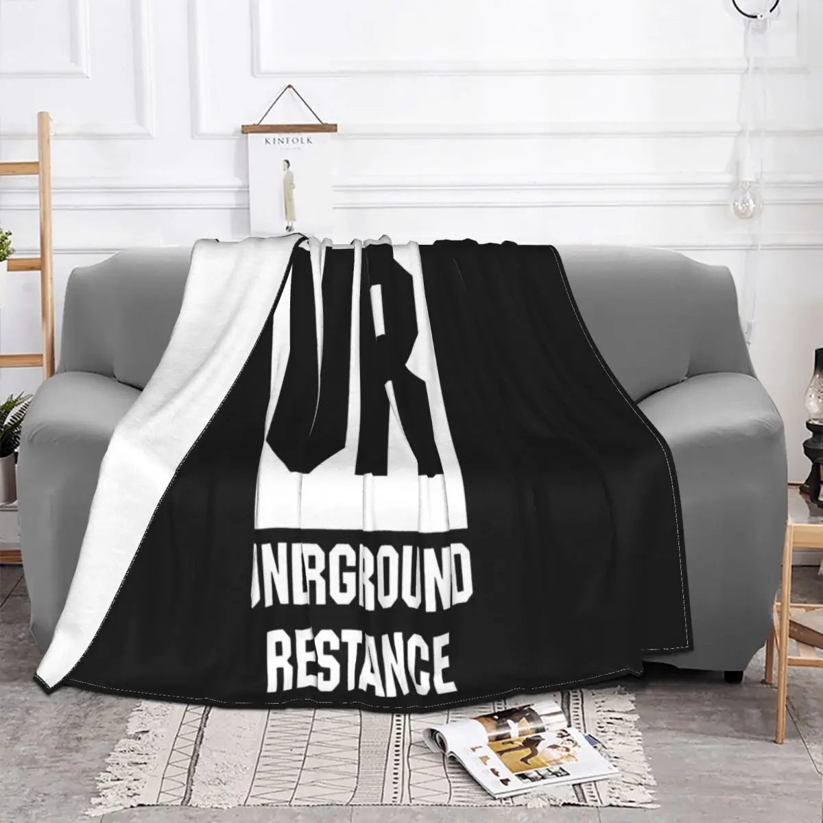 Underground Resistance Records Detroit Techno Ur Edm House Harajuku Rock Pure Tops Man Throw Blanket