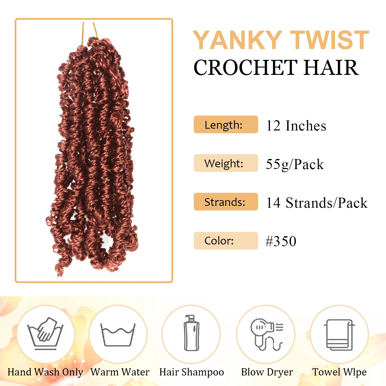 Dansama Pre Looped Yanky Twist Crochet Hair Pre-twisted Fluffy Spring Mini Twist Short Bob Passion Twist For Black Women