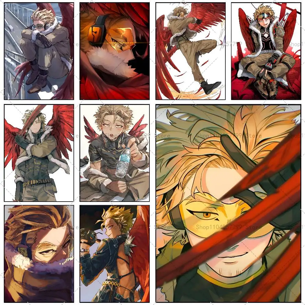 Anime Mein Hero Wissenschaft Hawks Poster Selbstklebende Wandbild Kunst Wasserdicht Aufkleber Für Bar Zimmer Dekor Hohe Qualität Druck geschenk