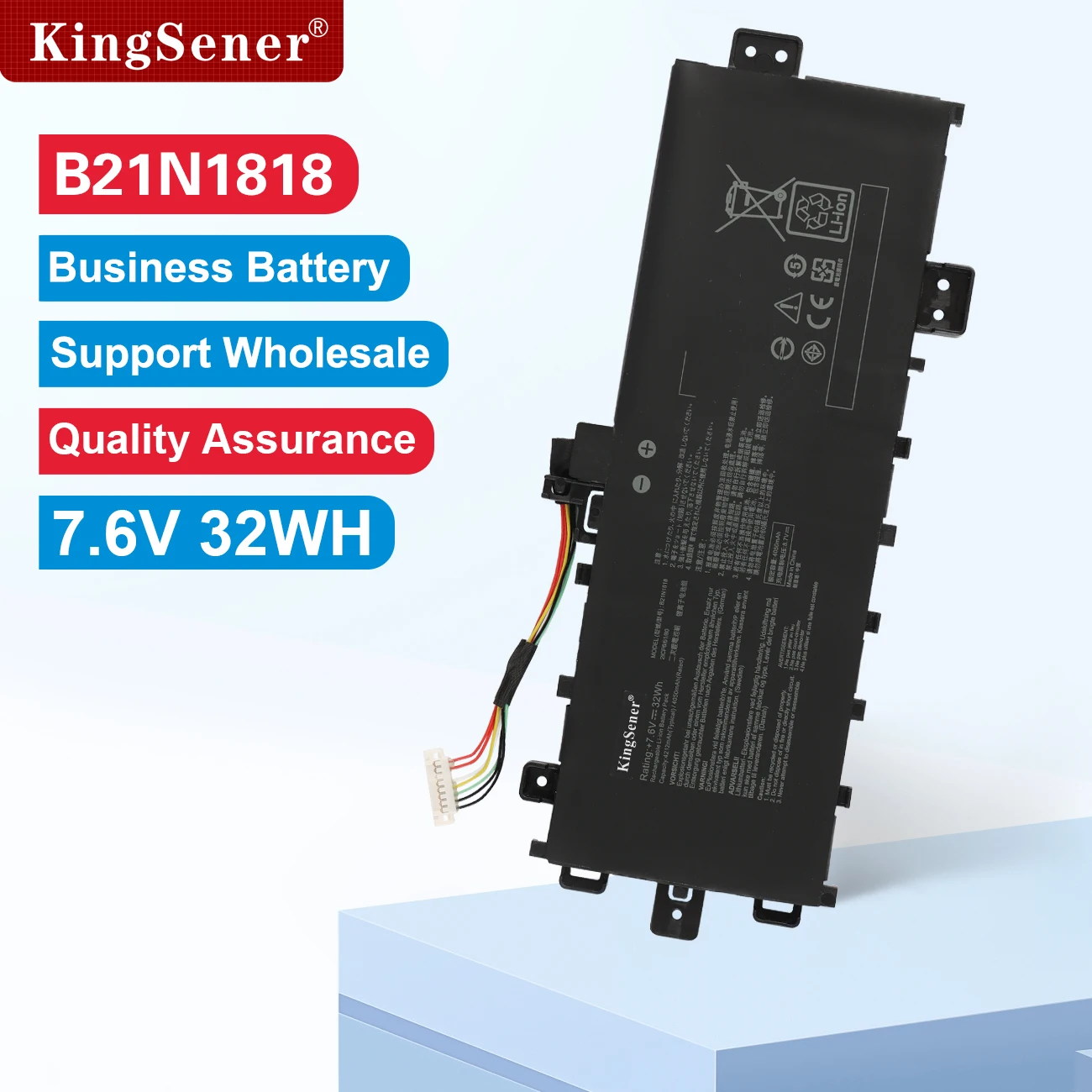KingSener 7.6V 32WH B21N1818 Laptop Battery For ASUS VivoBook 17 X712 X712FA X712FB B21N1818-2  C21N1818  B21N1818-3 B21N1818-1