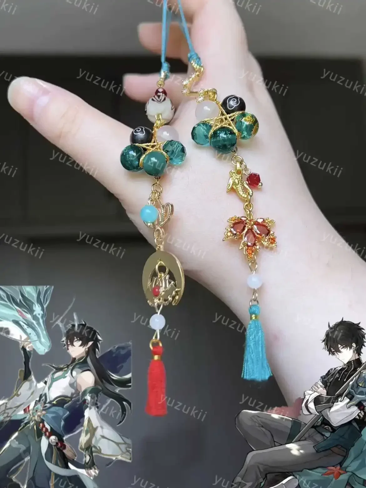 Game Honkai: Star Rail Jingyuan Aventurine Danheng Robin Ruan Mei Sparkle Dr. Ratio Cosplay Handmade Phone Chain Pendant