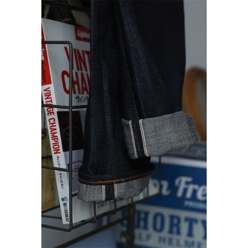 جينز رجالي BOB DONG N3031 بتصميم الجيب الخلفي بوزن 15 أونصة من قماش الدنيم غير المطلي بأرجل مستقيمة