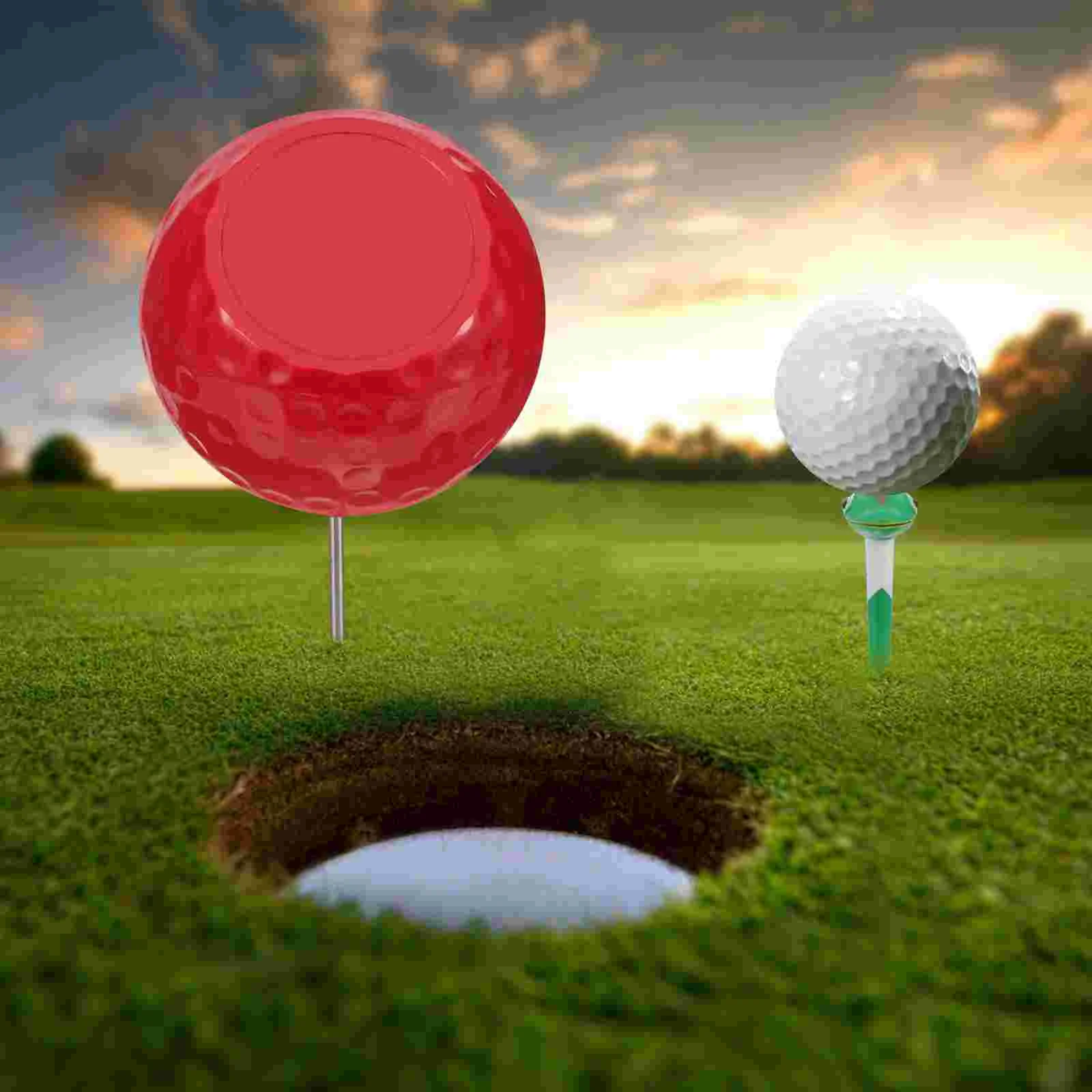 Golf Course Marker Red Bevel Gold Golfing Supply Lightweight Tee Marking Tool Golfing Tee Accessories Golf Supplies