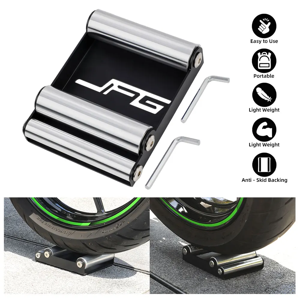 Support universel de nettoyage de pneus de moto, support de lavage de pneus, chaîne Portable, nettoyage, rampe à rouleau Durable, levage pour KTM Kawasaki Suzuki