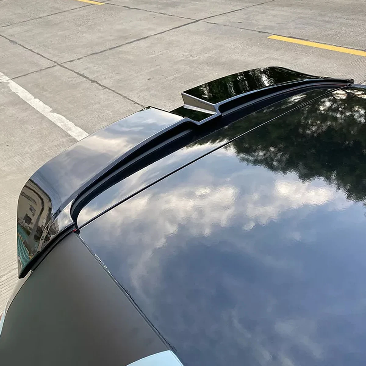 Hatchback Fits 2008-2013 VW Golf 6 MK6 TDI GTD Rear Trunk Window Spoiler Wing Glossy Black Tail Wing Roof Spoiler Auto Body Kit