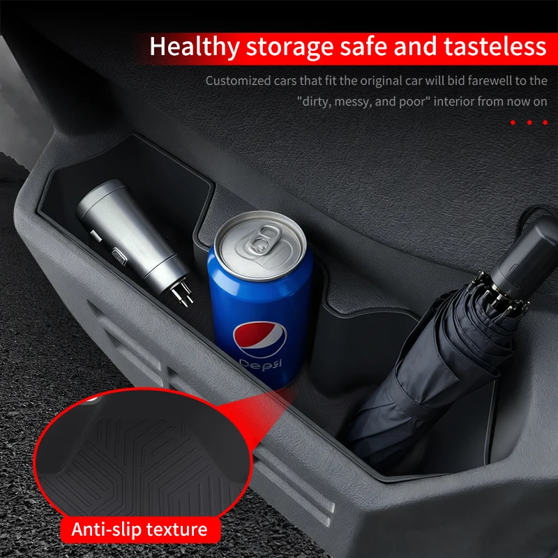 

For Toyota 4Runner Tacoma 2024-2026 Door Pocket Organizer Silicone Storage Box Interior Modification Parts