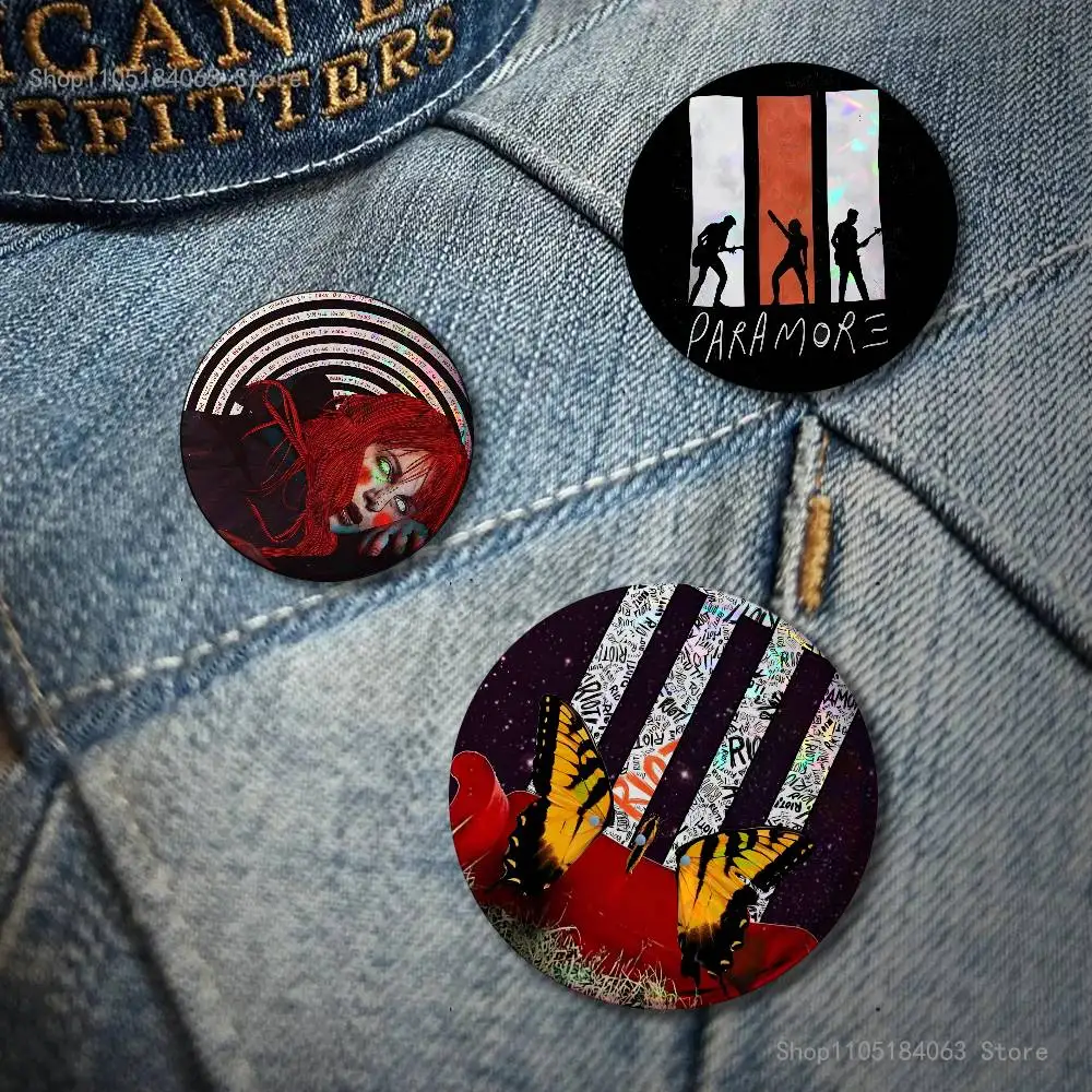 Band P-Paramore Cartoon Anime Music Button Pin Brooch Jewelry Decoration Gift 22mm 32mm 44mm 58mm 75mm