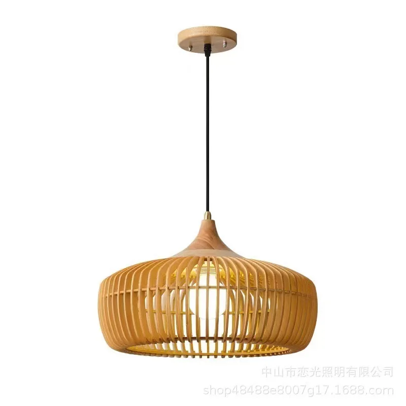 

Restaurant LED chandelier, Nordic, log style, Japanese, wabi-sabi, retro, warm
