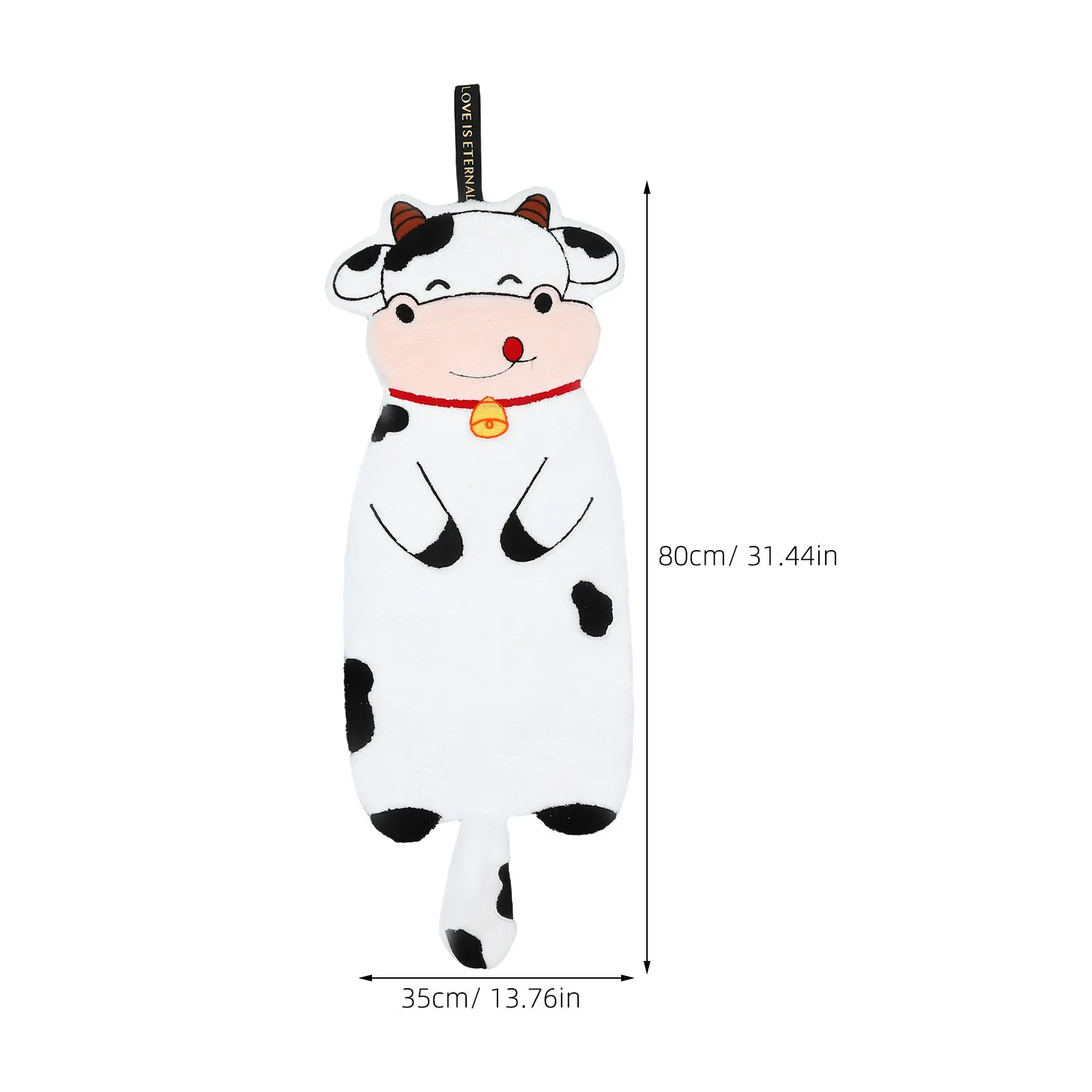 Cartoon Animal Hanging Hand Towel Soft Absorbent Quick Dry Washcloth for Kitchen Bathroom Room Practical Use