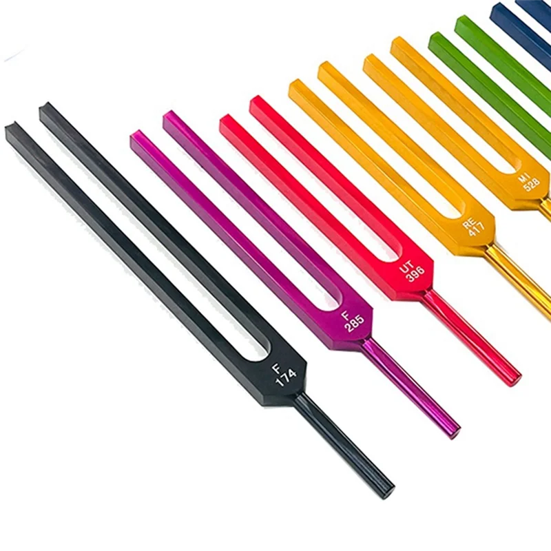 Imagem -04 - Alumínio Colorido Solfeggio Liga Tuning Forks Forks Terapia Terapia da Fala Pcs