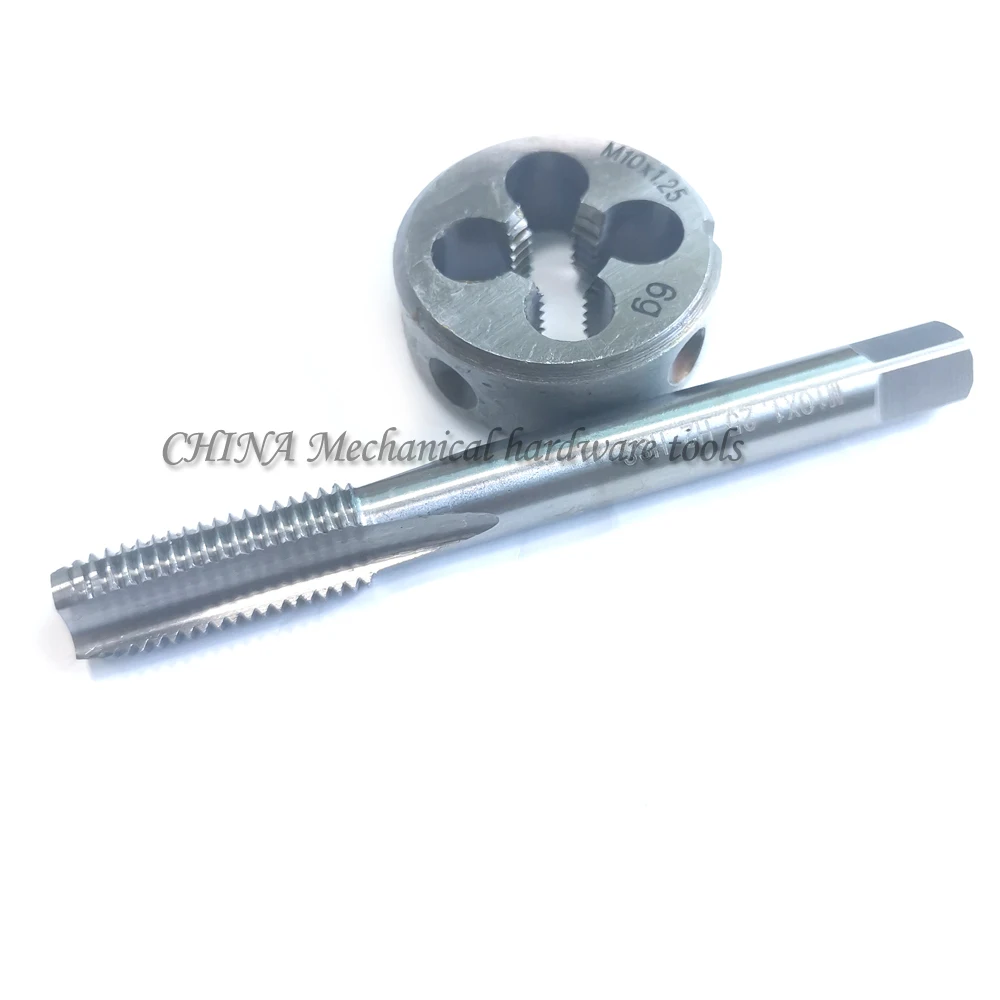 

M10 Metal threads Set of taps and dies m10x1.5 metric machine Thread plug tap Round die sets M10X1.25 M10X1 m10X0.75 m10x0.5