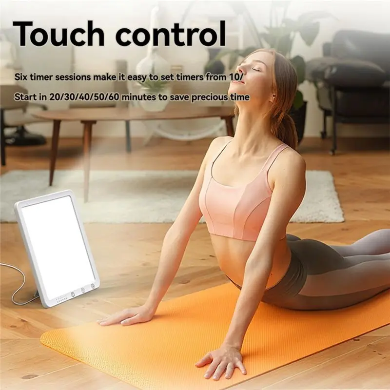 A76G-SAD Treatment Lamp Timer& Memory Function 10000 Lux Full Spectrum Light Therapy Lamp Happy Sunlight Lamp AU PLUG